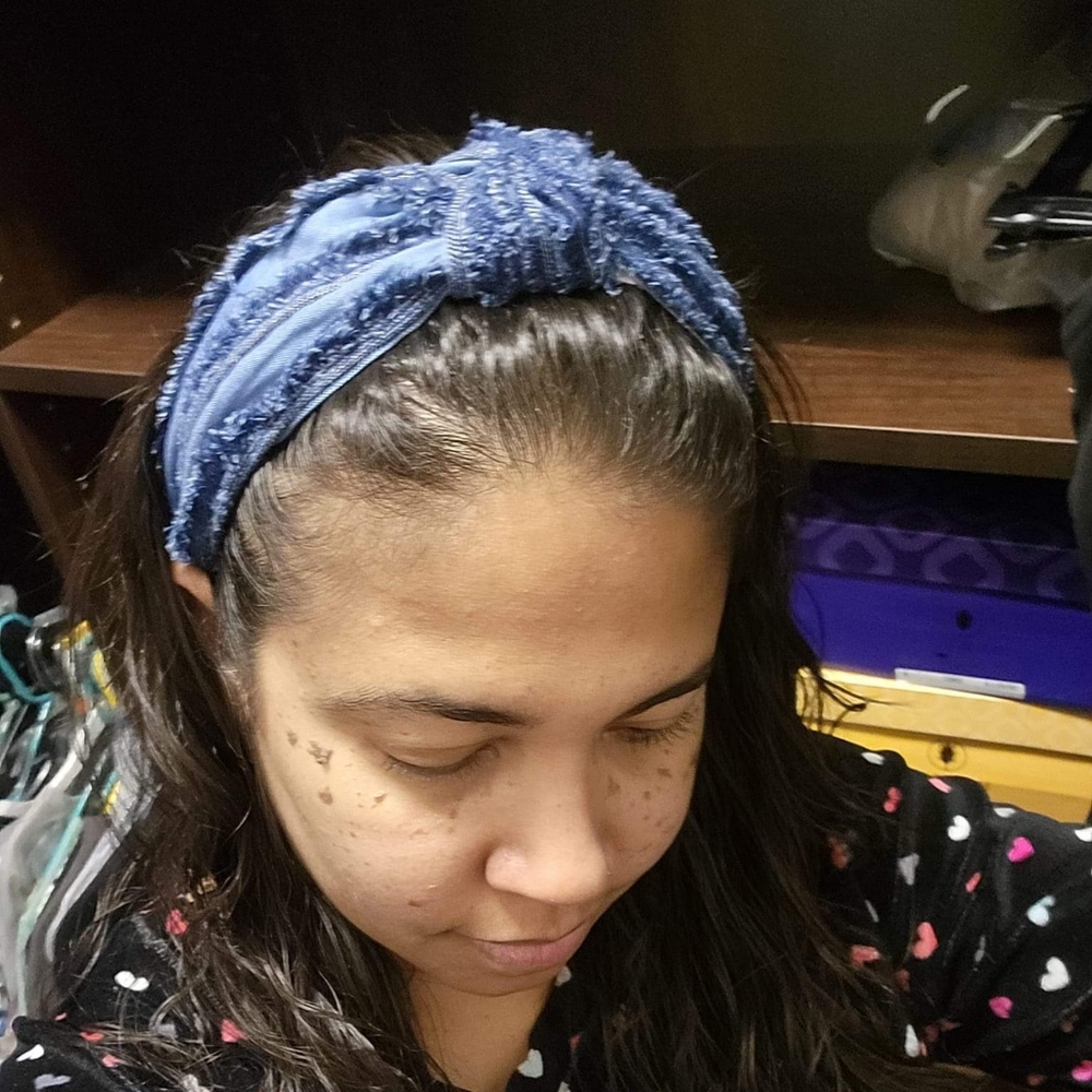Jeans Blue women headband
